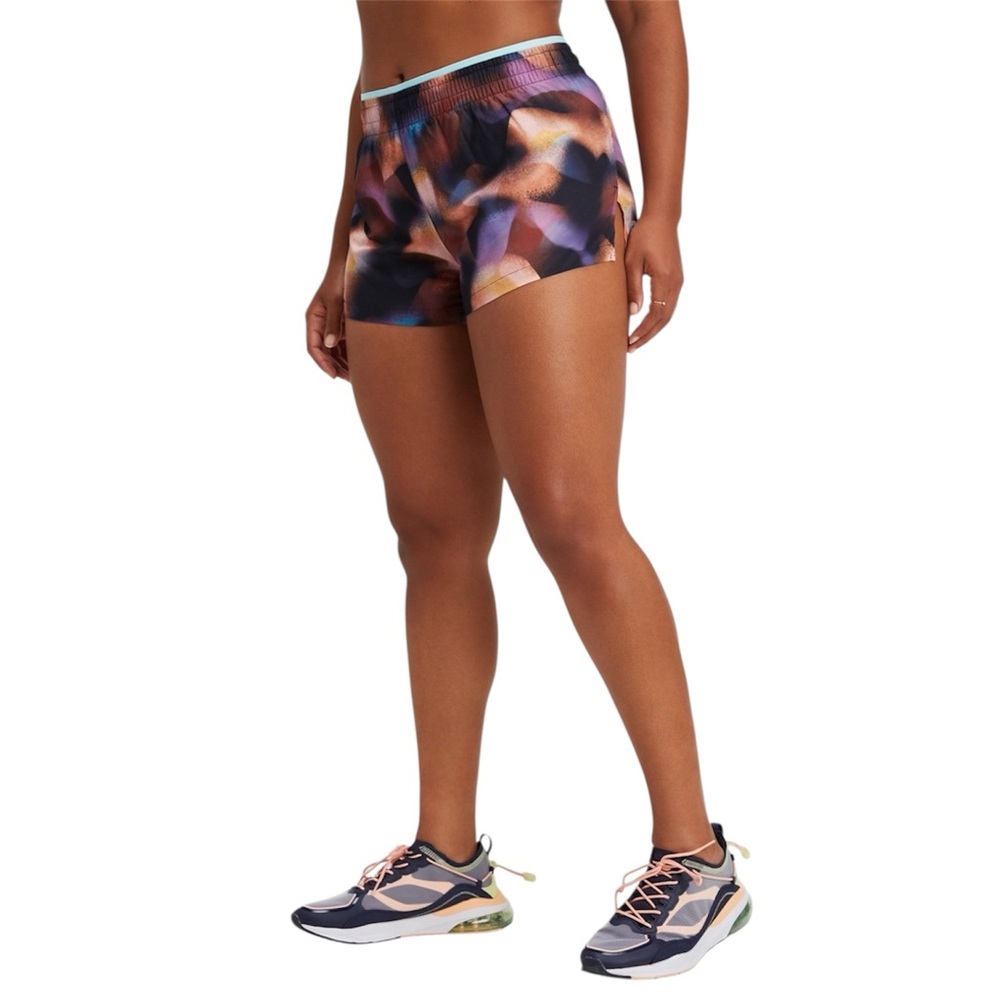 Fabletics Abstract Breathe Mid Rise Running Shorts